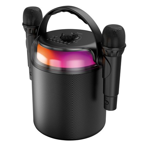 ENCEINTE BLUETOOTH  120W - KARAOKÉ 2 MICROS SANS FIL - EFFETS LUMINEUX - NOIR - 3