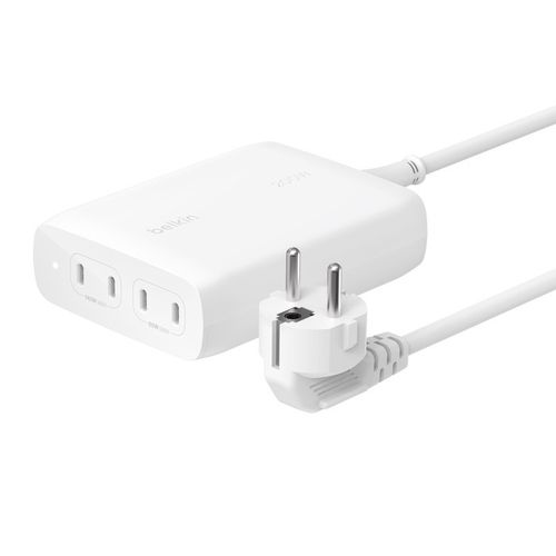 CHARGEUR SECTEUR ULTRA RAPIDE *GAN* 200W PD ET PPS 4 PORTS USB-C - BLANC - BELKIN - 2