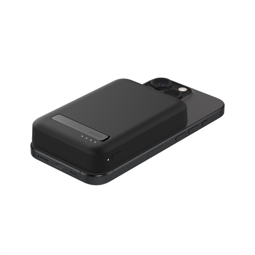 BATTERIE DE SECOURS INDUCTION 8.000 MAH MAGSAFE FONCTION STAND - NOIRE - 4