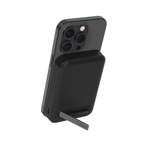 BATTERIE DE SECOURS INDUCTION 8.000 MAH MAGSAFE FONCTION STAND - NOIRE - 2