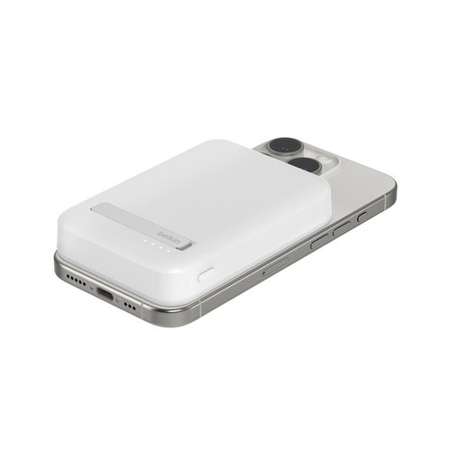 BATTERIE DE SECOURS INDUCTION 8.000 MAH MAGSAFE FONCTION STAND - BLANCHE - 4