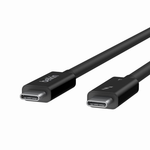 CABLE CHARGE  USB-C VERS USB-C - THUNDERBOLT 4 / USB.4 (40 Gbits/s) / PD 3.0 (100W) / 8K - 1M - NOIR - BELKIN - 3