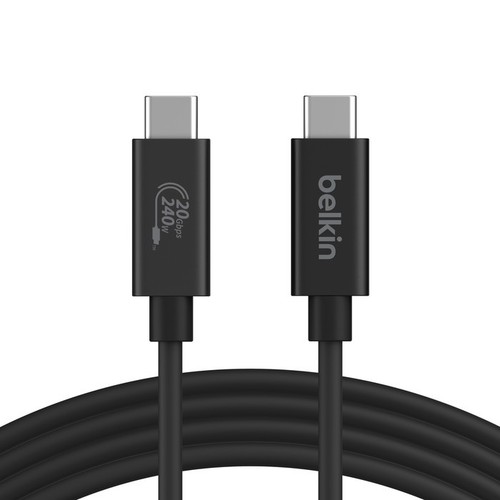 CABLE CHARGE USB-C VERS USB-C - USB 4.0 (20 Gbits/s) / PD 3.0 (240W) / 4K - 2M - NOIR - BELKIN - 1