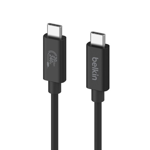 CABLE CHARGE USB-C VERS USB-C - USB 4.0 (20 Gbits/s) / PD 3.0 (240W) / 4K - 2M - NOIR - BELKIN - 3
