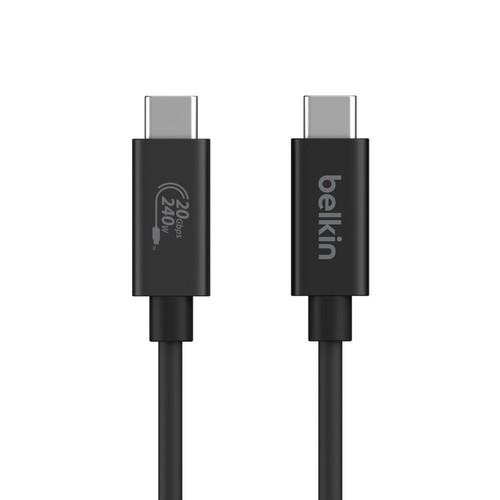 CABLE CHARGE USB-C VERS USB-C - USB 4.0 (20 Gbits/s) / PD 3.0 (240W) / 4K - 2M - NOIR - BELKIN - 4
