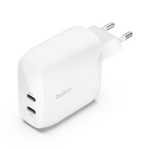 CHARGEUR SECTEUR DOUBLE USBC 60W BLANC - 1