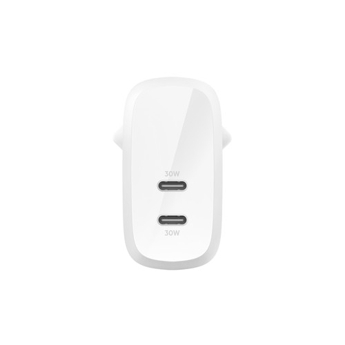 CHARGEUR SECTEUR DOUBLE USBC 60W BLANC - 2