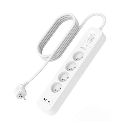 PRISE PARAFOUDRE 4 PRISES + 1 USB-A + 1 USB-C PD - BELKIN - 1