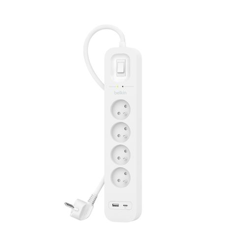 PRISE PARAFOUDRE 4 PRISES + 1 USB-A + 1 USB-C PD - BELKIN - 5