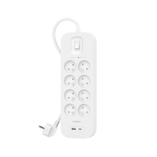 PRISE PARAFOUDRE 8 PRISES + 1 USB-A + 1 USB-C PD - BELKIN - 5