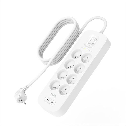 PRISE PARAFOUDRE 8 PRISES + 1 USB-A + 1 USB-C PD - BELKIN - 1