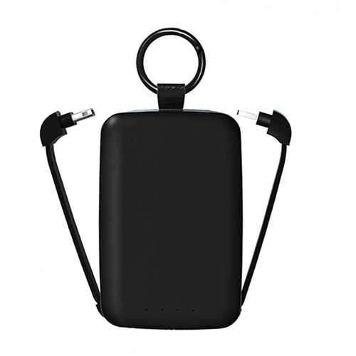 BATTERIE DE SECOURS PORTE-CLÉS - CABLES USB-C ET LIGHTNING INTEGRÉS - LAMPE TORCHE - 5