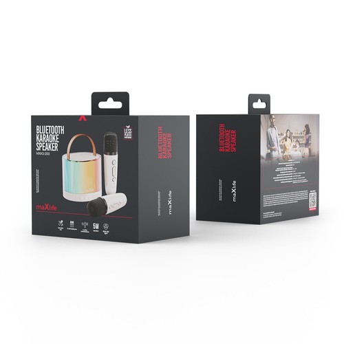 ENCEINTE BLUETOOTH 5W AVEC KARAOKÉ + 2 MICROS SANS FIL - 6