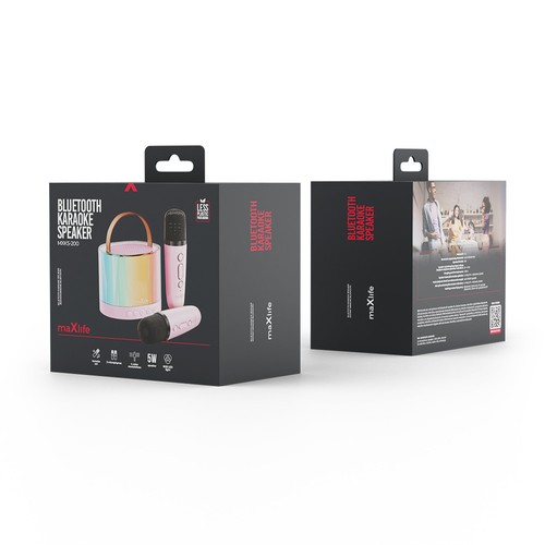 ENCEINTE BLUETOOTH 5W AVEC KARAOKÉ + 2 MICROS SANS FIL - 6