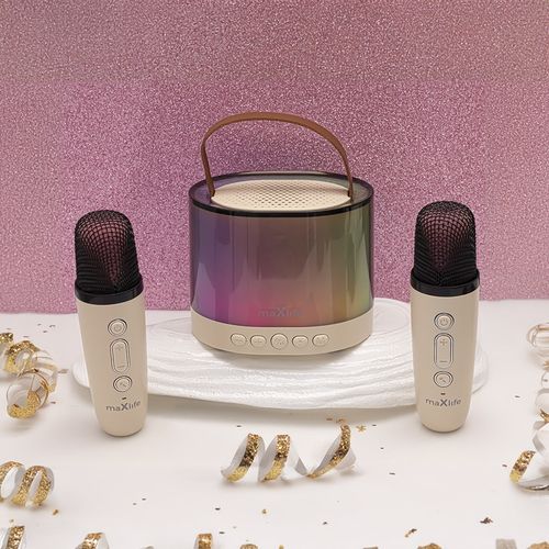 ENCEINTE BLUETOOTH  5W AVEC KARAOKÉ + 2 MICROS SANS FIL - 3