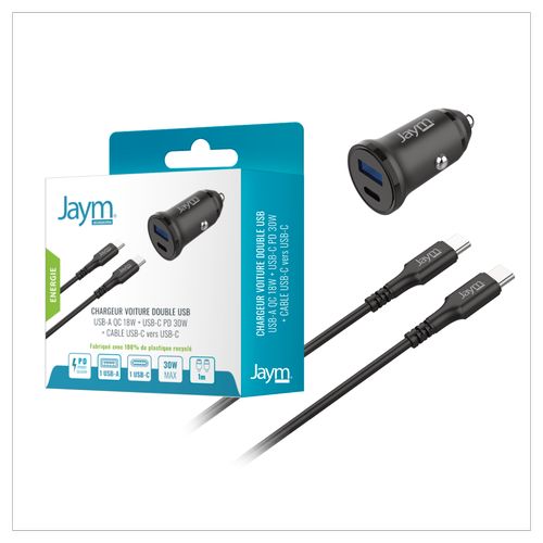 CHARGEUR VOITURE RAPIDE DOUBLE USB + CABLE - 4