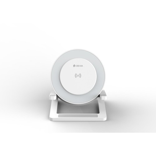 ENCEINTE DE BUREAU BLUETOOTH 5W + STATION DE RECHARGE INDUCTION 15W + LAMPE DE NUIT + EFFETS LUMINEUX - DEVIA - 7