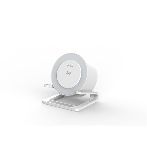 ENCEINTE DE BUREAU BLUETOOTH 5W + STATION DE RECHARGE INDUCTION 15W + LAMPE DE NUIT + EFFETS LUMINEUX - DEVIA - 6