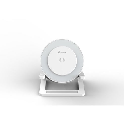 ENCEINTE DE BUREAU BLUETOOTH 5W + STATION DE RECHARGE INDUCTION 15W + LAMPE DE NUIT + EFFETS LUMINEUX - DEVIA - 7
