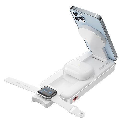 BATTERIE DE SECOURS 10 000 MAH 3-EN-1  WATCH + AIRPODS - BLANCHE - 3