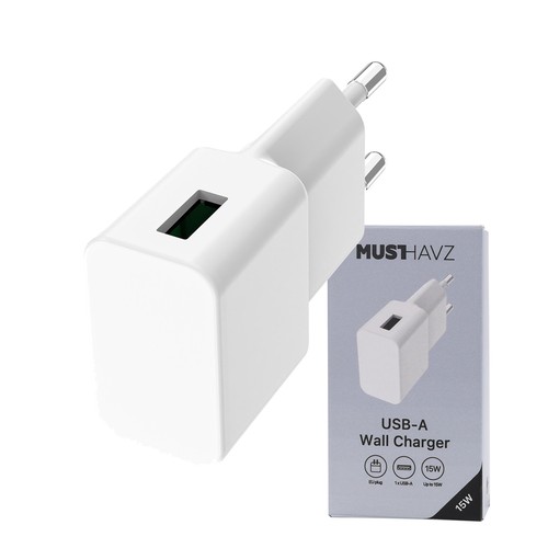 CHARGEUR SECTEUR USB-A 15W - BLANC - 1