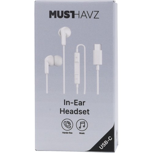 ECOUTEURS INTRA-AURICULAIRE TYPE-C + TELECOMMANDE + MICRO - BLANC - 3