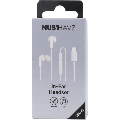 ECOUTEURS INTRA-AURICULAIRE TYPE-C + TELECOMMANDE + MICRO - BLANC - 4