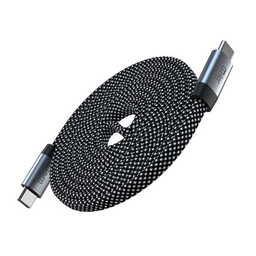 CABLE CHARGE  USB-C VERS USB-C PD 3.0 (60W) - MAGNÉTIQUE FORMAT PLAT - GARANTIE A VIE - 1.5M - GRIS - - 3