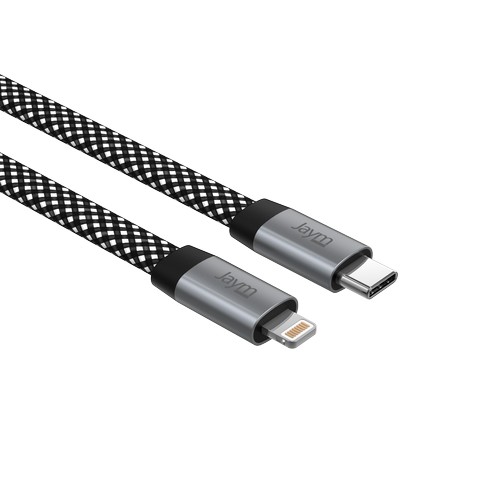 CABLE CHARGE USB-C VERS LIGHTNING PD 3.0 (27W) - MAGNÉTIQUE FORMAT PLAT - GARANTIE A VIE - 1.5M - GRIS - - 4