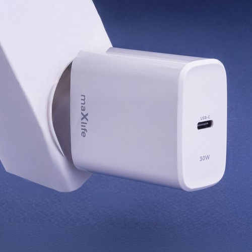 CHARGEUR SECTEUR RAPIDE USB-C 30W PD ET QC - BLANC - MAXLIFE - 4