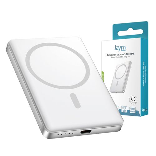 BATTERIE DE SECOURS 5.000 MAH MAGSAFE INDUCTION  + ANNEAU MAGSAFE - 1