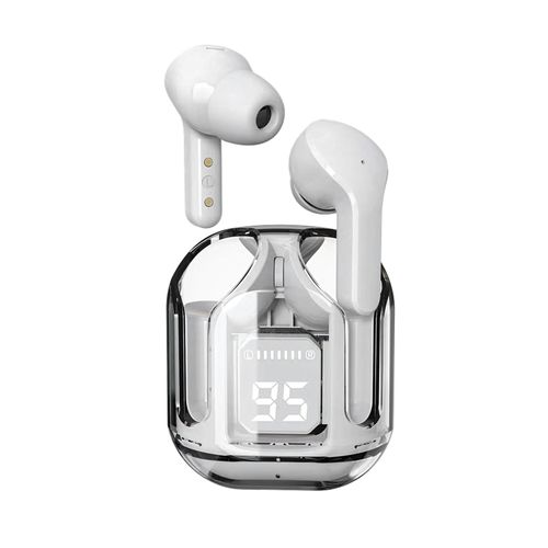 ECOUTEURS BLUETOOTH 5.3 - BLANC - CHRYSTAL - LEDWOOD - 1
