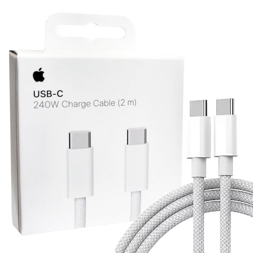 CABLE CHARGE RAPIDE ET SYNCHRO USB-C VERS USB-C 2M (240W) - TISSÉ - MYQT3ZM/A - ORIGINE APPLE - 1