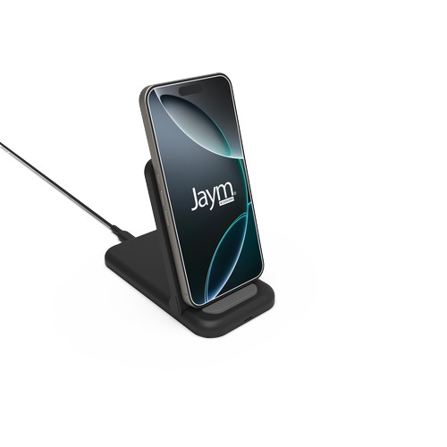 CHARGEUR INTELLIGENT PAD A INDUCTION RAPIDE QI 15W - STAND PLIABLE - NOIR - JAYM® - 4