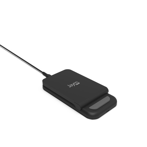 CHARGEUR INTELLIGENT PAD A INDUCTION RAPIDE QI 15W - STAND PLIABLE - NOIR - JAYM® - 10