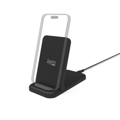 CHARGEUR INTELLIGENT PAD A INDUCTION RAPIDE QI 15W - STAND PLIABLE - NOIR - JAYM® - 2