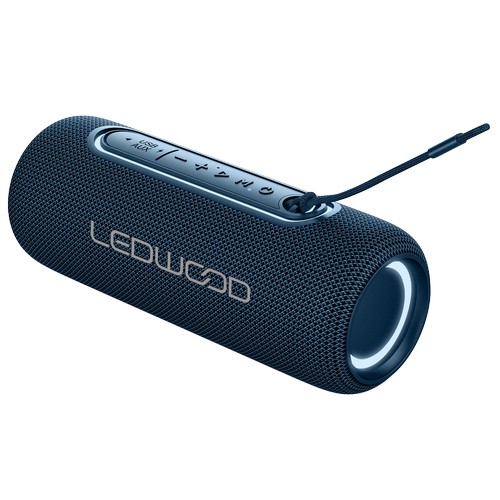 ENCEINTE BLUETOOTH 20W ETANCHE IPX5 + LED D'AMBIANCE - BLEUE - 3