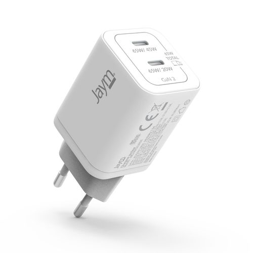 CHARGEUR SECTEUR  2 USBC GAN 65W  BLANC  JAYM® - 4