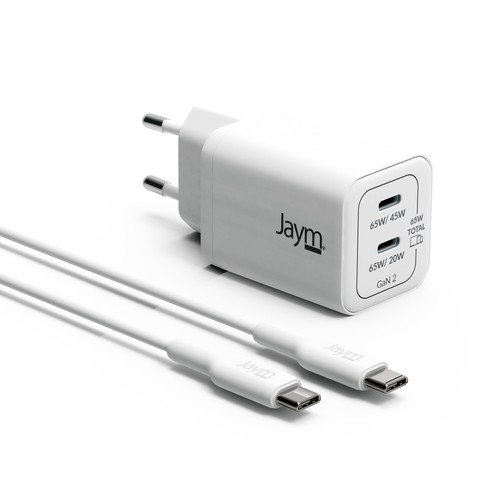 CHARGEUR SECTEUR RAPIDE 2 USB-C + CABLE 2M - 1