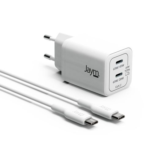 CHARGEUR SECTEUR RAPIDE 2 USB-C + CABLE 2M - 1