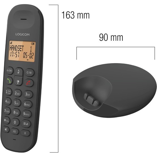 TELEPHONE DECT ILOA 350 TRIO 3 POSTES - MAINS LIBRES - NOIR - LOGICOM - 4