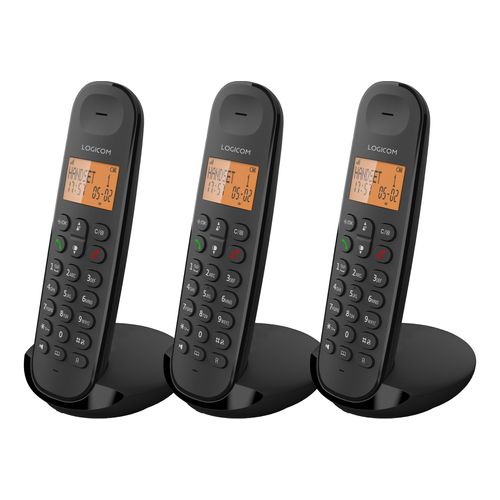 TELEPHONE DECT ILOA 350 TRIO 3 POSTES - MAINS LIBRES - NOIR - LOGICOM - 4