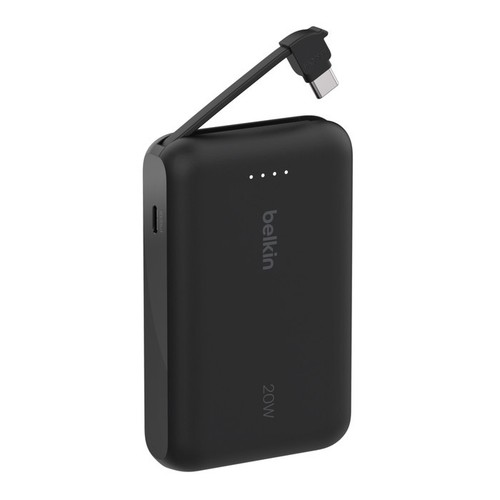 BATTERIE DE SECOURS 10 000 MAH - CABLE USB-C INTEGRÉ - NOIRE - BELKIN - 2