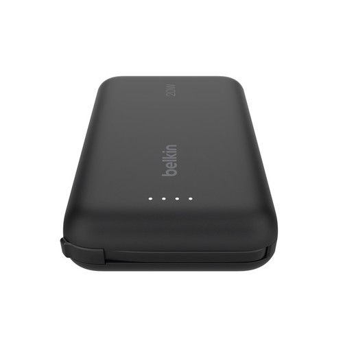 BATTERIE DE SECOURS 10 000 MAH - CABLE USB-C INTEGRÉ - NOIRE - BELKIN - 5