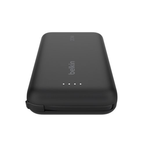 BATTERIE DE SECOURS 10 000 MAH - CABLE USB-C INTEGRÉ - NOIRE - BELKIN - 5
