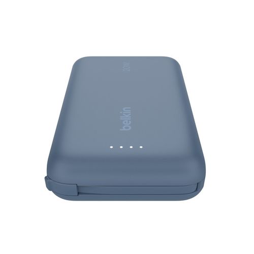 BATTERIE DE SECOURS 10 000 MAH - CABLE USB-C INTEGRÉ - BLEUE - BELKIN - 5