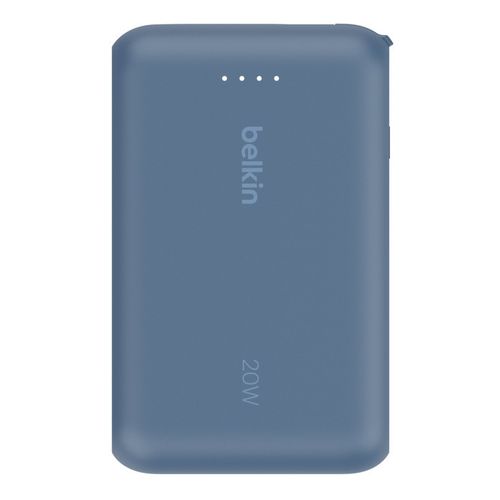 BATTERIE DE SECOURS 10 000 MAH - CABLE USB-C INTEGRÉ - BLEUE - BELKIN - 6