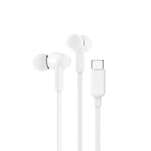 ECOUTEURS FILAIRES USB-C INTRA-AURICULAIRES - CABLE PLAT - BLANC - 1