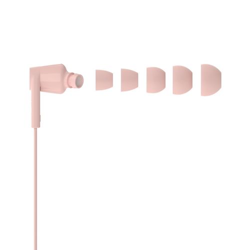 ECOUTEURS FILAIRES USB-C INTRA-AURICULAIRES - CABLE PLAT - ROSE - 3
