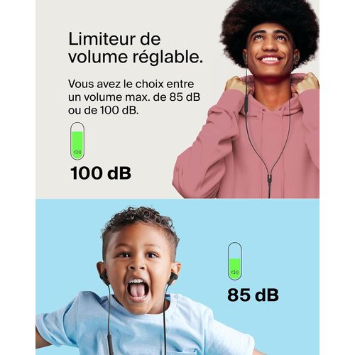 ECOUTEURS FILAIRES USB-C INTRA-AURICULAIRES - CABLE PLAT - ROSE - 5